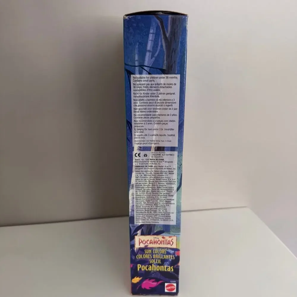 Vintage Disney Pocahontas Sun Colors Barbie Doll New 1995 Mattel Sealed